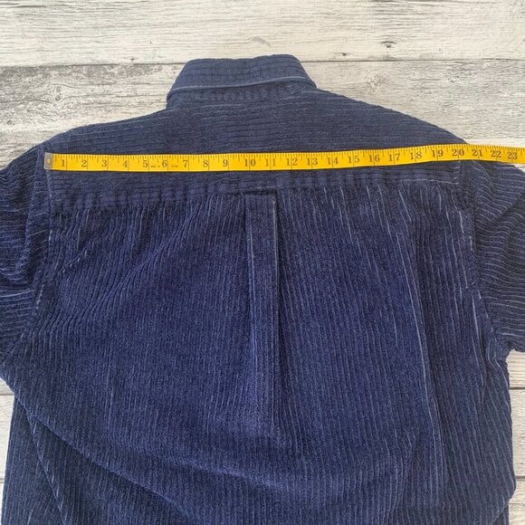Vintage 90s Levi's White Label Shirt Blue Thick Corduroy Shacket - Picture 8 of 11